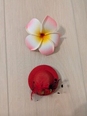 Vintage-Inspired Red Mini Fascinator with Feather & Veil Accent